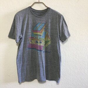 ALTRU Polaroid Graphic T-Shirt Gray Womens Small Crew Neck